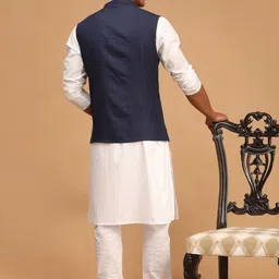 VASTRAMAY Men Kurta & Churidar with Nehru Jacket image 2