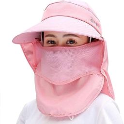 AlexVyan Women Wide Brim 360 UV Protection Sun Hat Sun visor Detachable Neck Face Flap-picture-11