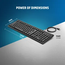 HP 100 Wired USB Standard Desktop Keyboard Compatible with Desktop, Laptop, Mac image 4
