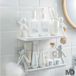 Multipurpose Wall Mount Self Adhesive Floating Shelf and Rack Plastic Wall Shelf-99