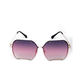 ODETTE Women Purple Lens & Purple Oversized Sunglasses with UV Protected Lens DIW250-image-59