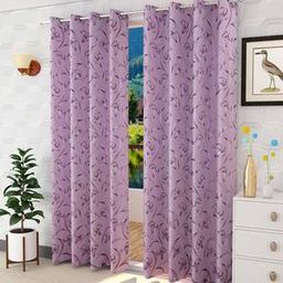 presto Purple Poly Cotton Door Curtain-picture-18