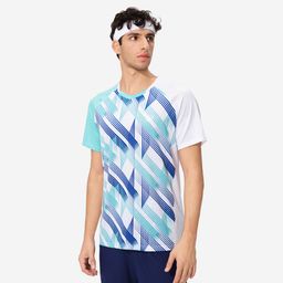 LITE Badminton T-shirt 560 Men White Turquoise-image-87