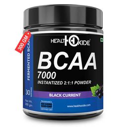 Health Oxide BCAA 7000 Instantized 2:1:1 Powder,  0.66 lb  30 Servings  Black Current -8