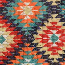 HOMADORN Beige & Red Ethnic Motifs Rectangular Printed Floor Dhurries image 2