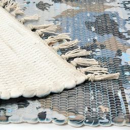HOMADORN Grey Abstract No Shredding Handmade Rectangular Floor Dhurries image 5