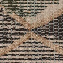 HOMADORN Beige & Black Geometric Rectangular Printed Floor Dhurries image 4