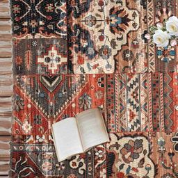 HOMADORN Beige Rectangular Printed Floor Dhurries image 5