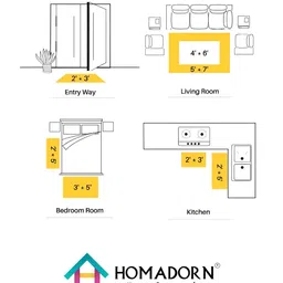 HOMADORN Brown Rectangular Printed Floor Dhurries image 5