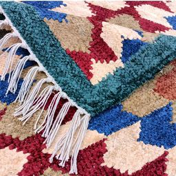 Budhrajrugs Beige & Red Geometric Printed Rectangular Reversible Dhurrie image 3