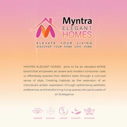 Myntra Elegant Homes Pink & White Set of 2 Quirky Window Curtain image 2
