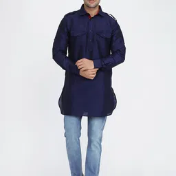 ROYAL KURTA Men Dupion Silk Pathani Kurta-58