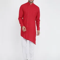 ROYAL KURTA Mandarin Collar Straight Kurta-image-82