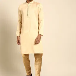 Amodh by Kisah Thread Work Pastels Dobby Cotton Kurta-image-13
