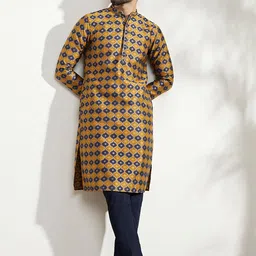 KISAH Ethnic Motifs Printed Mandarin Collar Regular Kurta-image-98