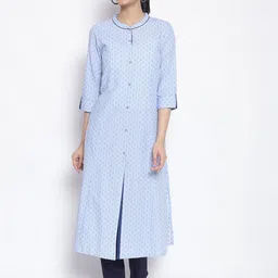 AURELIA Women Blue Ethnic Motifs Printed Kurta-54