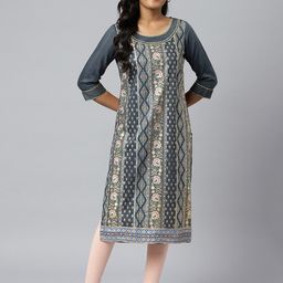 AURELIA Festive Floral Print Kurta-picture-14