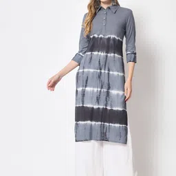 KBZ Women Dyed Indie Prints Kurta-image-73
