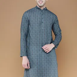 Sanwara Ethnic Motifs Printed Mandarin Collar Cotton Kurta-image-57