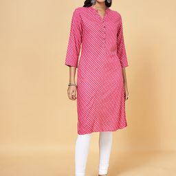 RANGMANCH BY PANTALOONS Striped Straight Kurta-17