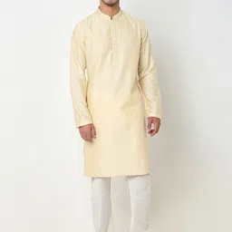 Ethnicity Striped Embroidered Mandarin Collar Thread Work Kurta-image-59
