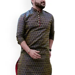 Sydney Heights Ethnic Motifs Printed Mandarin Collar Long Sleeves Straight Kurta-picture-21