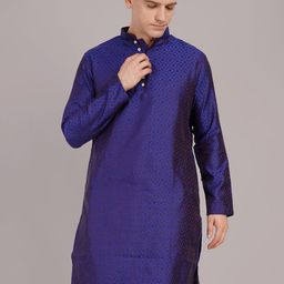 Larwa Men Thread Work Jacquard Kurta-image-76