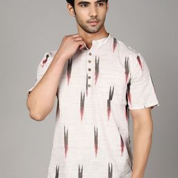 Cot'N Soft Men Geometric Printed Pure Cotton Kurta-3