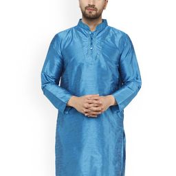 Enciger Thread Work Mandarin Collar Straight Kurta-image-90
