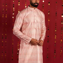 Lightpole Striped Sequins Straight Kurta-image-45
