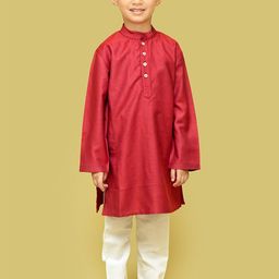 Klephant Boys Mandarin Collar Straight Kurta-image-20