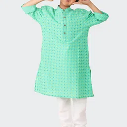 Fabindia Boys Abstract Printed Cotton Kurta-image-33