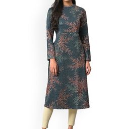 W Women Round Neck Floral Printed Kurta-image-48
