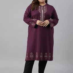 W Plus Size Ethnic Motifs Printed Kurta-picture-12