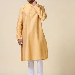 TATTVA Thread Work Mandarin Collar Straight Kurta-picture-31