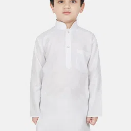 SG YUVRAJ Boys White Solid White Straight Kurta-picture-47