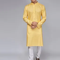 BELLAZO Mandarin Collar Thread Work Cotton Kurta-picture-29