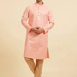 Diwas by Manyavar Men Thread Work Kurta-picture-13