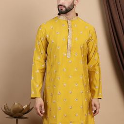 Anouk Floral Embroidered Zari Straight Kurta-image-58