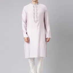 TheEthnic.Co Floral Embroidered Thread Work Regular Kurta-image-42