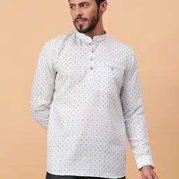 TABARD Geometric Printed Cotton Straight Kurta-image-92