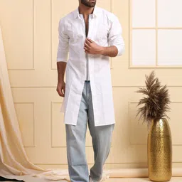 MIDAV Long Sleeves Centre Open Zipper Kurta-picture-56