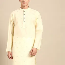 MANQ Ethnic Motifs Printed Straight Kurta-image-15