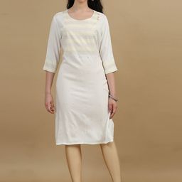 Marcia Striped Yoke Design Round Neck Straight Kurta-image-76