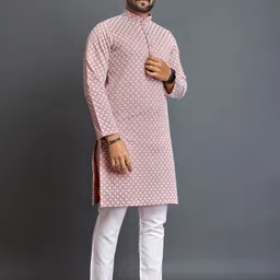 Ekasya Geometric Woven Design Thread Work Straight Kurta-picture-55