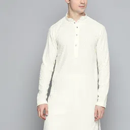 Jompers Men Ethnic Motif Embroidered Pure Cotton Kurta-picture-20
