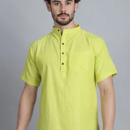 Aarsha Striped Mandarin Collar Cotton Short Straight Kurta-picture-58