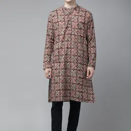 See Designs Men Ethnic Motif Printed Cotton Kurta-image-43