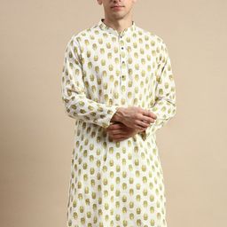 Amodh by Kisah Ethnic Motifs Printed Mandarin Collar Kurta-picture-14