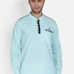 Kuons Avenue Mandarin Collar Linen Straight Kurta-image-77